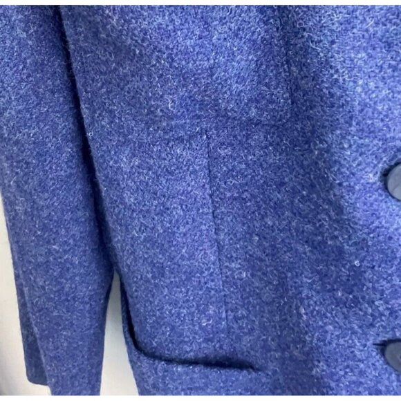 JONES NEW YORK Blazer Jacket 100% Wool Button Up  Blue Size 8 - Picture 15 of 16